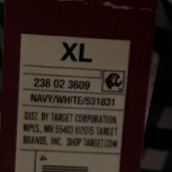 New With Tags Merona Blue Navy Teal White Checkered Swimsuit Bathing Suit XL - Picture 7 of 7